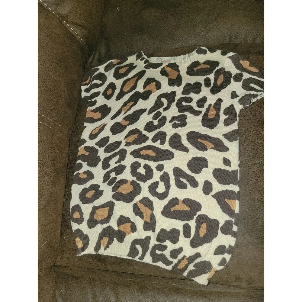 Gymboree glamorous‎ friends leopard sweater size 7 8 leggings size 8
